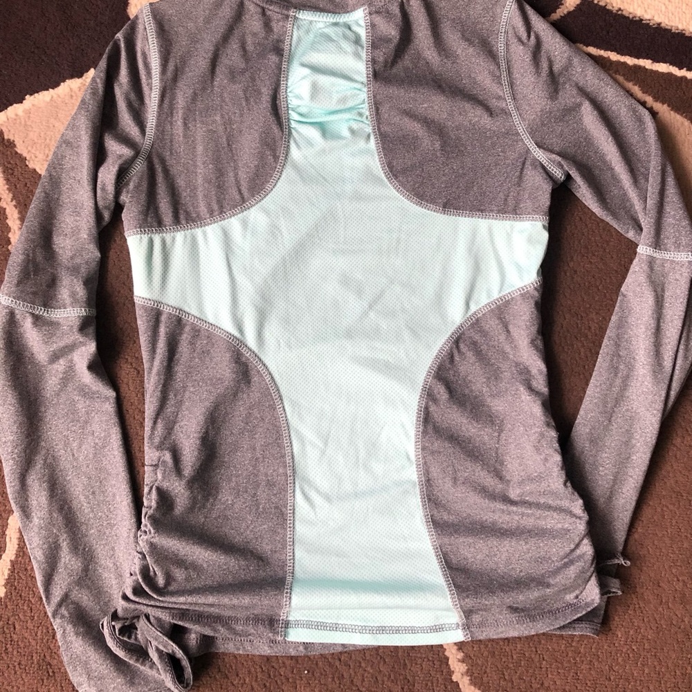Marika Ladies Small Performance Top Grey/Light blue-green.